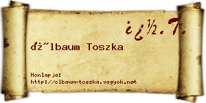 Ölbaum Toszka névjegykártya